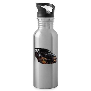 Car - Illustration - Water bottle with straw - silver - Right