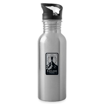 En savoir plus - Wanderer - Gourde avec paille intégrée - argent clair - Droite