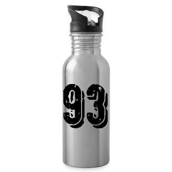 93 number jersey - Water bottle with straw - silver - Right