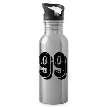 Maillot numéro 99 - Gourde avec paille intégrée - argent clair - Droite