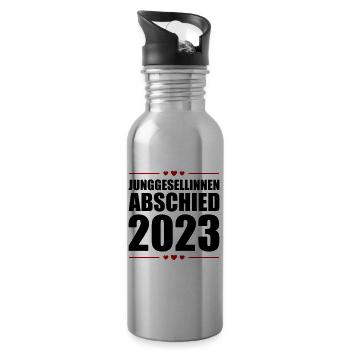 Jga 2023 Junggesellinnenabschied - Trinkflasche mit integriertem Trinkhalm - Lightsilver - Rechts