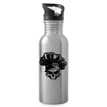 Chef Skeleton Chef - Water bottle with straw - silver - Right