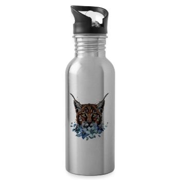 Lynx - Gourde avec paille intégrée - argent clair - Droite