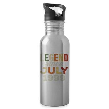 July 1999 Birthday Gift July 1999 Birthday - Water bottle with straw - silver - Right
