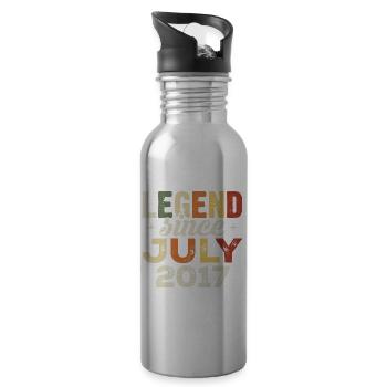 July 2017 Birthday Gift July 2017 Birthday - Water bottle with straw - silver - Right