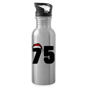 75 Numéro Noël - Gourde avec paille intégrée - argent clair - Droite