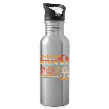 Juli 2020 Juli Geburtstagsgeschenk Juli 2020 - Trinkflasche mit integriertem Trinkhalm - Lightsilver - Rechts