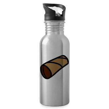 Klopapier Rolle Leeres Toilettenpapier - Trinkflasche mit integriertem Trinkhalm - Lightsilver - Rechts