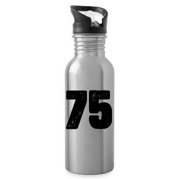 75 number jersey - Water bottle with straw - silver - Right