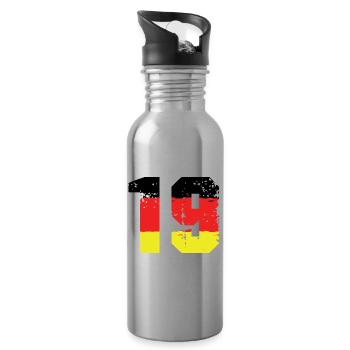 19 Numéro Allemagne Jersey - Gourde avec paille intégrée - argent clair - Droite