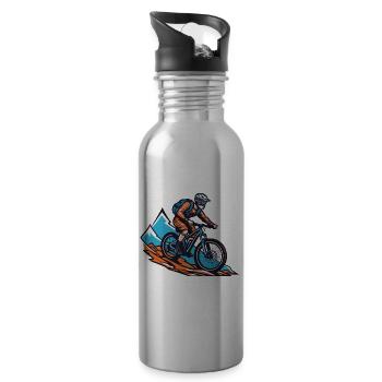 Vététistes Sports VTT - Gourde avec paille intégrée - argent clair - Droite