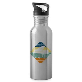 Piano - Trinkflasche mit integriertem Trinkhalm - Lightsilver - Rechts