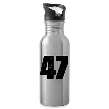 Maillot numéro 47 - Gourde avec paille intégrée - argent clair - Droite