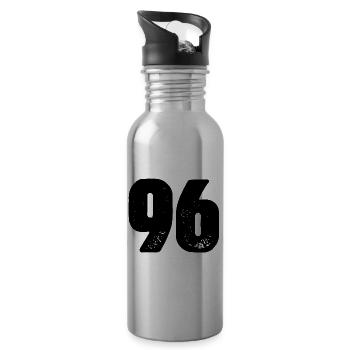 96 number jersey - Water bottle with straw - silver - Right