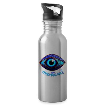 Say Mashallah - Trinkflasche mit integriertem Trinkhalm - Lightsilver - Rechts