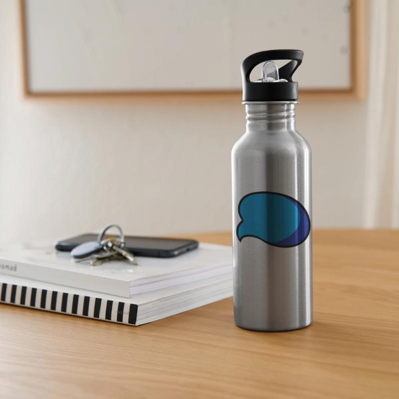 Speech bubble speech bubble comic gift idea Water bottle with straw
