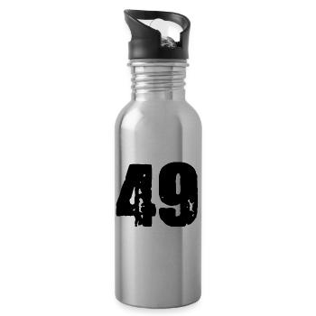 49 Zahl Trikot - Trinkflasche mit integriertem Trinkhalm - Lightsilver - Rechts