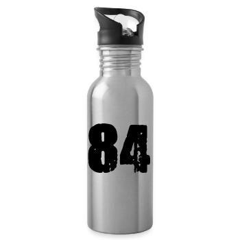 84 number jersey - Water bottle with straw - silver - Right