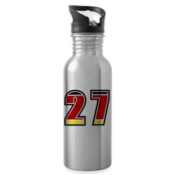 27 Number Germany Jersey - Water bottle with straw - silver - Right