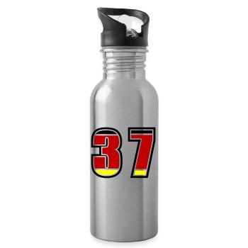 37 Numéro Allemagne Jersey - Gourde avec paille intégrée - argent clair - Droite