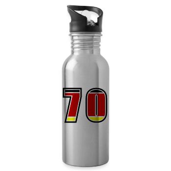 70 Number Germany Jersey - Water bottle with straw - silver - Right