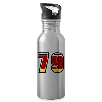 79 Numéro Allemagne Jersey - Gourde avec paille intégrée - argent clair - Droite