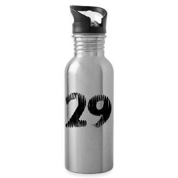 29 Zahl Trikot - Trinkflasche mit integriertem Trinkhalm - Lightsilver - Rechts