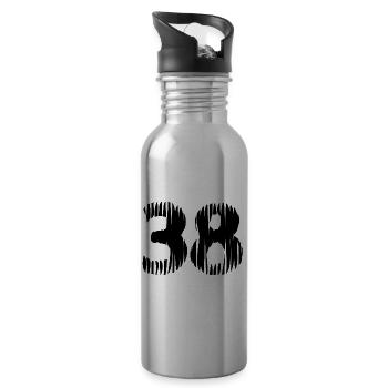 Maillot numéro 38 - Gourde avec paille intégrée - argent clair - Droite