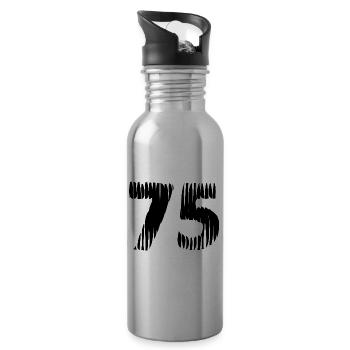 75 number jersey - Water bottle with straw - silver - Right
