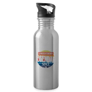 Limited Edition Legendär seit Januar 2002 - Trinkflasche mit integriertem Trinkhalm - Lightsilver - Rechts