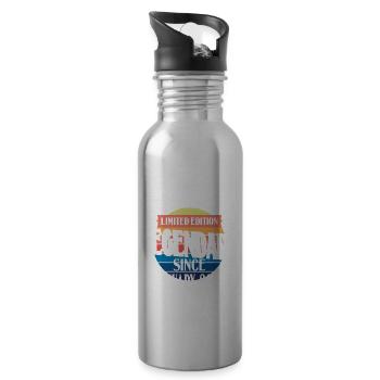 Limited Edition Legendär seit Januar 2004 - Trinkflasche mit integriertem Trinkhalm - Lightsilver - Rechts