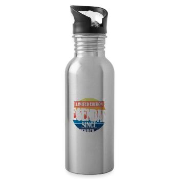 Limited Edition Legendär seit September 1973 - Trinkflasche mit integriertem Trinkhalm - Lightsilver - Rechts