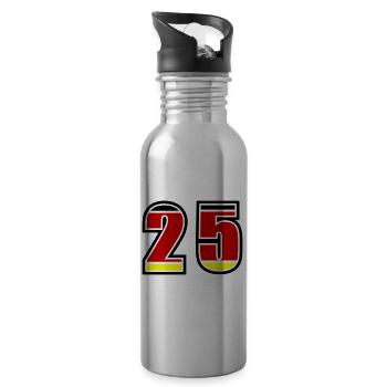 25 Number Germany Jersey - Water bottle with straw - silver - Right