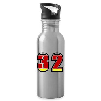 32 Numéro Allemagne Jersey - Gourde avec paille intégrée - argent clair - Droite