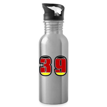 39 Number Germany Jersey - Water bottle with straw - silver - Right