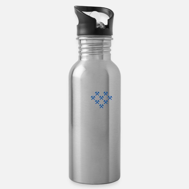 Amour de la région de la Ruhr - Gourde avec paille intégrée - argent clair