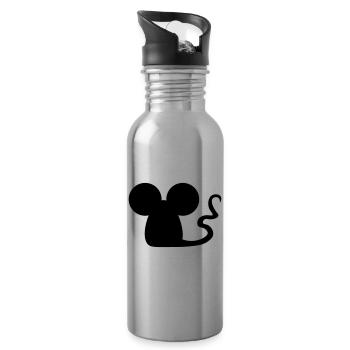 Mouse / mouse / little mouse / petite souris - Water bottle with straw - silver - Right