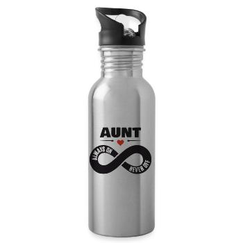 Cadeau pour la chemise Dear Aunt Heart - Gourde avec paille intégrée - argent clair - Droite
