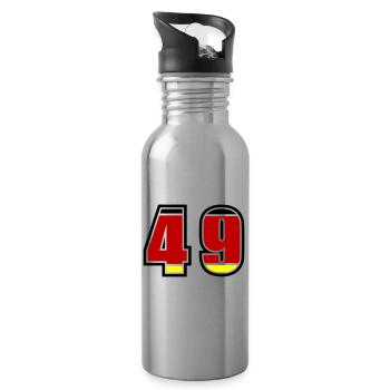 49 Numéro Allemagne Jersey - Gourde avec paille intégrée - argent clair - Droite