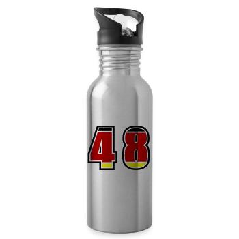 48 Numéro Allemagne Jersey - Gourde avec paille intégrée - argent clair - Droite