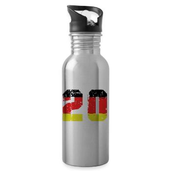 20 Numéro Allemagne Jersey - Gourde avec paille intégrée - argent clair - Droite