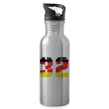 32 Numéro Allemagne Jersey - Gourde avec paille intégrée - argent clair - Droite