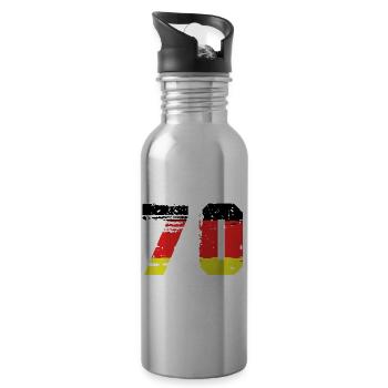 70 Number Germany Jersey - Water bottle with straw - silver - Right