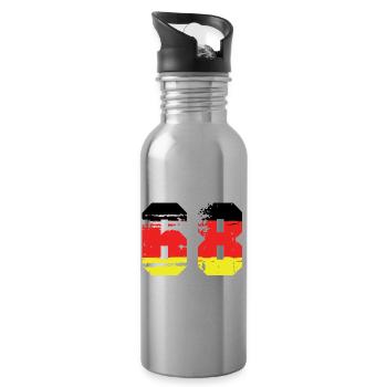 68 Numéro Allemagne Jersey - Gourde avec paille intégrée - argent clair - Droite