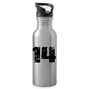 Maillot 14 Numéro - Gourde avec paille intégrée - argent clair - Droite