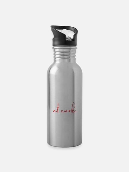 Podcaster Podcast at work - Trinkflasche mit integriertem Trinkhalm -