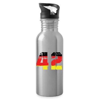 42 Numéro Allemagne Jersey - Gourde avec paille intégrée - argent clair - Droite