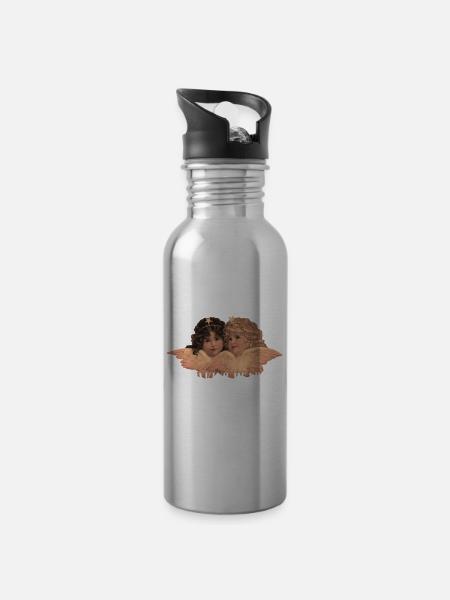 Herzen brechen - Trinkflasche mit integriertem Trinkhalm -