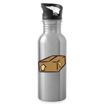 Paket Post Package Paquet - Water bottle with straw - silver - Right