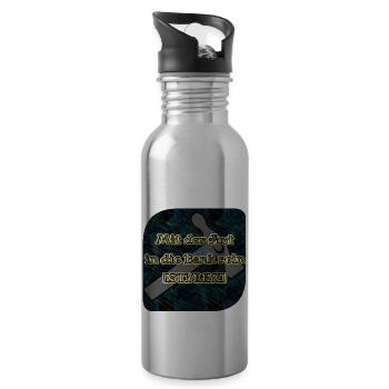 Mit der Axt in die Bank rein [STYLEZ] - Club WoW - Trinkflasche mit integriertem Trinkhalm - Lightsilver - Rechts